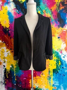 TAHARI Black Polka Dot Jacket Blazer Size 8
